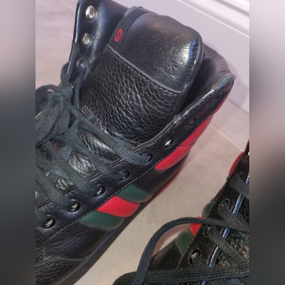 Authentic Gucci men shoes hightop 10 1/2 US - Picture 4 of 14